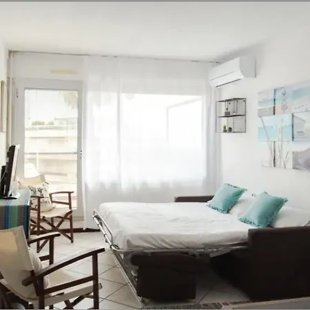 公寓 Canelle- Beau 2p,tout Confort, Vue Mer, Piscine 昂蒂布